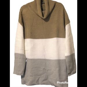 womens cowl neck oversized knit sweater NWOT